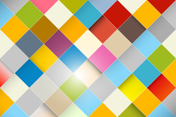 Colorful Vector Abstract Square Retro - Modern Background