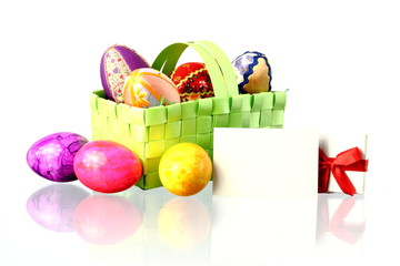 Osterdeko mit Textfreiraum