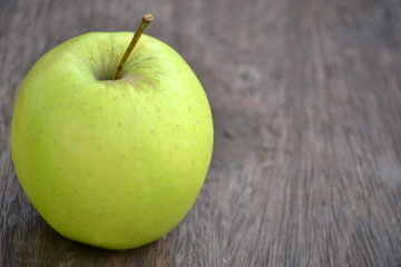 apple on wood