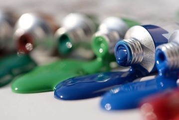 squeezed tubes of color