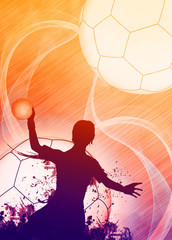 Handball girl background