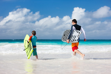 Family beach fun