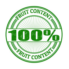 100% Fruit Content stamp