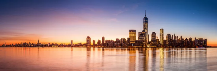 Foto auf Acrylglas New York-Panorama bei Sonnenaufgang © mandritoiu