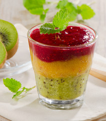 Fresh smoothie in a glass