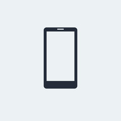 Smartphone Flat Icon with shadow. Vector EPS 10.