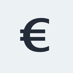 Euro Flat Icon with shadow. Vector EPS 10.