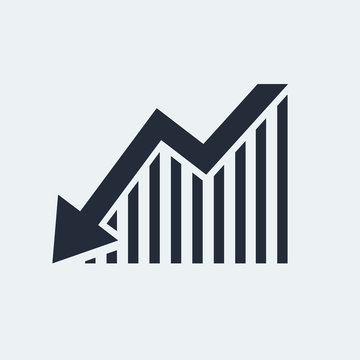 Statistic Flat Icon with shadow. Vector EPS 10.