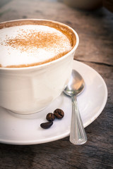 Coffee cup with beans,still life