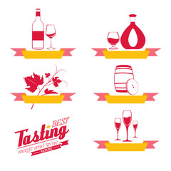Labels set of drinks for restaurant and cafe.