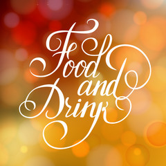 Food and Drink typographic poster design