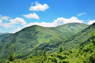 Fototapeta premium mountains and blue sky