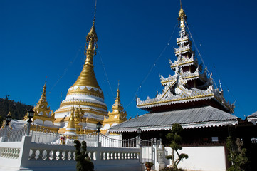 Wat Jong Klang and Wat Jong Kham temple, Mae Hong Son City, Nort