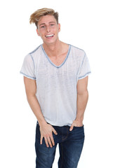Obraz premium Handsome young man laughing