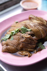 chinese duck steam and chili dip