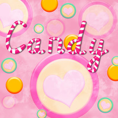 Obraz premium Background with the word candy