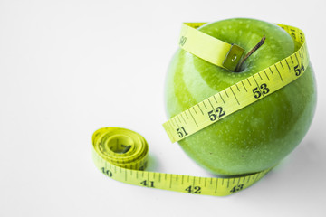 Green Apple with Tape Measure