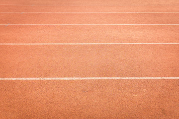 athletics track lanes with white line