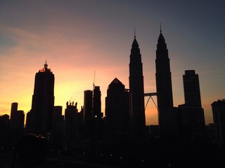 Shadow of a busy city