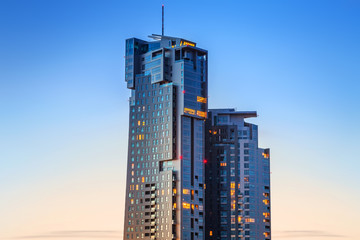 Fototapeta premium Sea Towers skyscraper in Gdynia, Poland