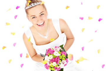 Obraz na płótnie Canvas Bride and flowers