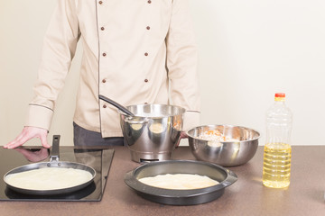 fry cook pancakes