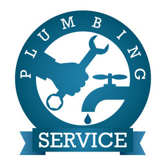 symbol plumbing service for vector silhouette