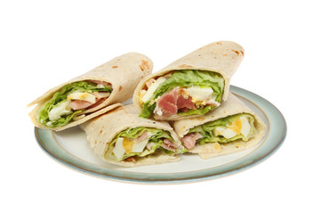 Wraps on a plate