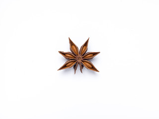 Star anise on a white background