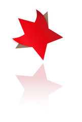 red star with bent corners