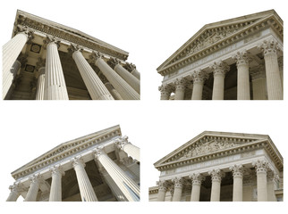 courthouses collage on a white background - 62085237
