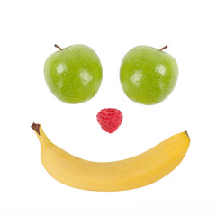 lachendes Obstgesicht