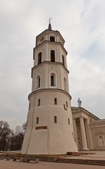 Bell tower (XVIII c.) of St. Stanislov Cathedral. Vilnius