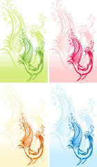 Fantastic bird. Four color.