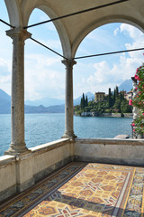 View to the lake Como from villa Monastero. Italy