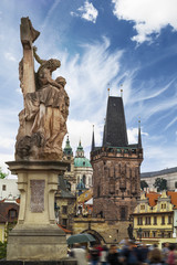Obraz premium Mala Strana District from the Charles bridge in Prague
