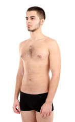 Fototapeta premium Handsome young man isolated on white