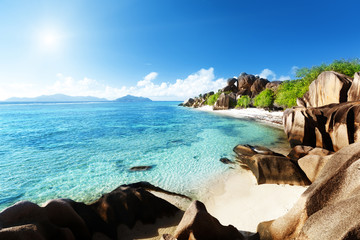 beach Source d'Argent, la Digue island, Seychelles