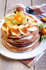 Chocolate thin pancakes