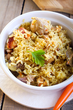 Rice and chicken casserole