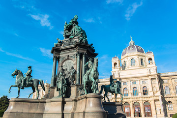 Naklejka premium Maria Theresia square in Vienna, Austria