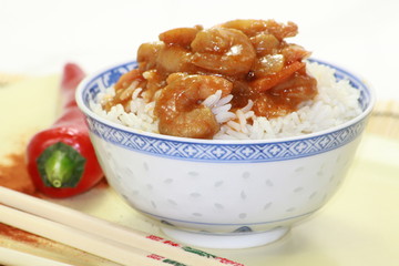 crevettes sauce piquante