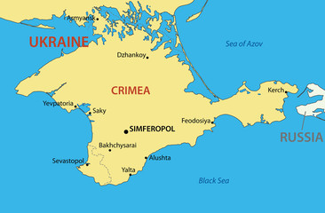 Autonomous Republic of Crimea - vector map - 62091070