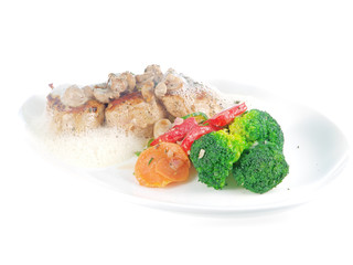 pork with mushroom sauce