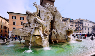 Rivers Fountain, Piazza Navona, Rome