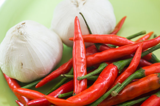red chili with garlic