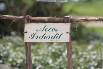 Accès interdit