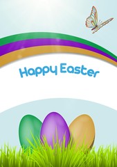 Happy Easter greeting card