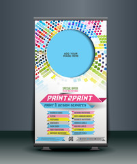 Print Shop Roll Up Banner Design