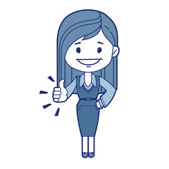 Character girl says ok!